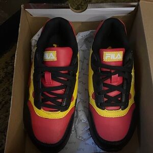 Fila Bold Red and Yellow Sneakers